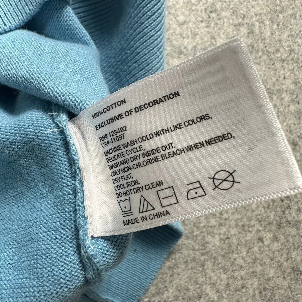 Greg Norman XXL Men's Sweater Vest Golf Blue Sleeveless Logo V-Neck‎ Cotton